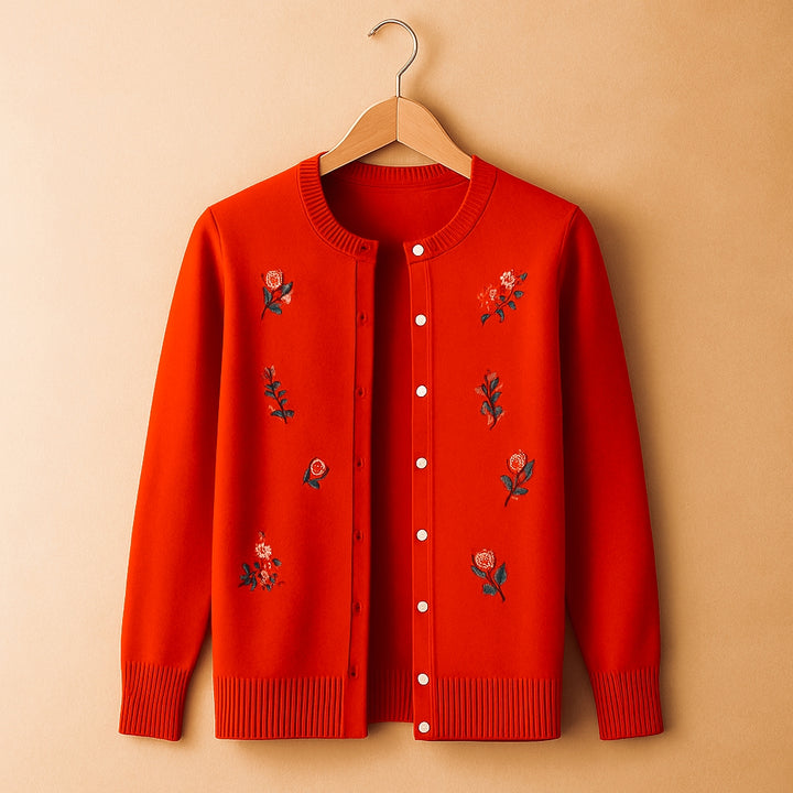 Alessia Flower Stitch Cardigan