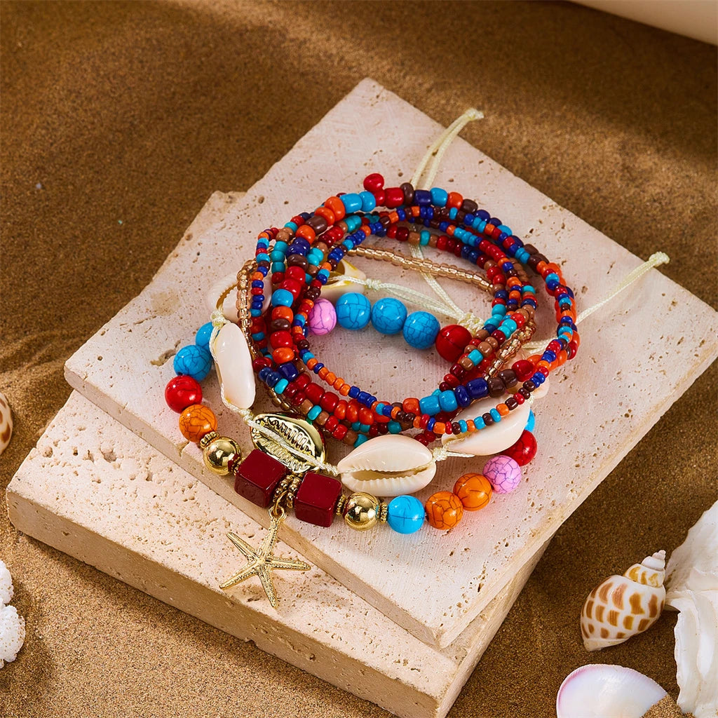 Sienna Shell Bead Bracelet