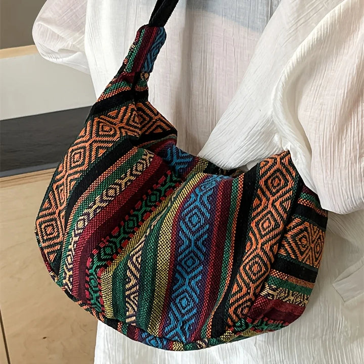 Elena Canvas Shoulder Bag