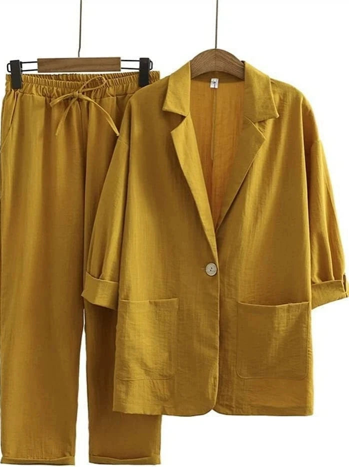 Verona linen Tailored Set