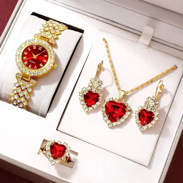 Melina Heart Watch Set