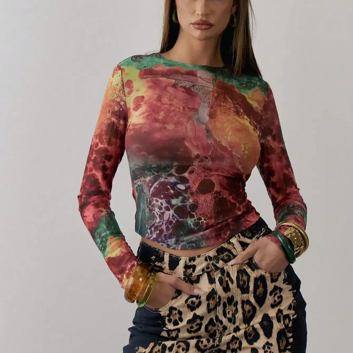 Sera Sheer Mesh Top