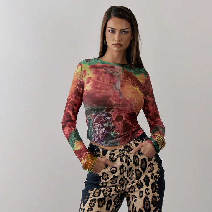 Sera Sheer Mesh Top