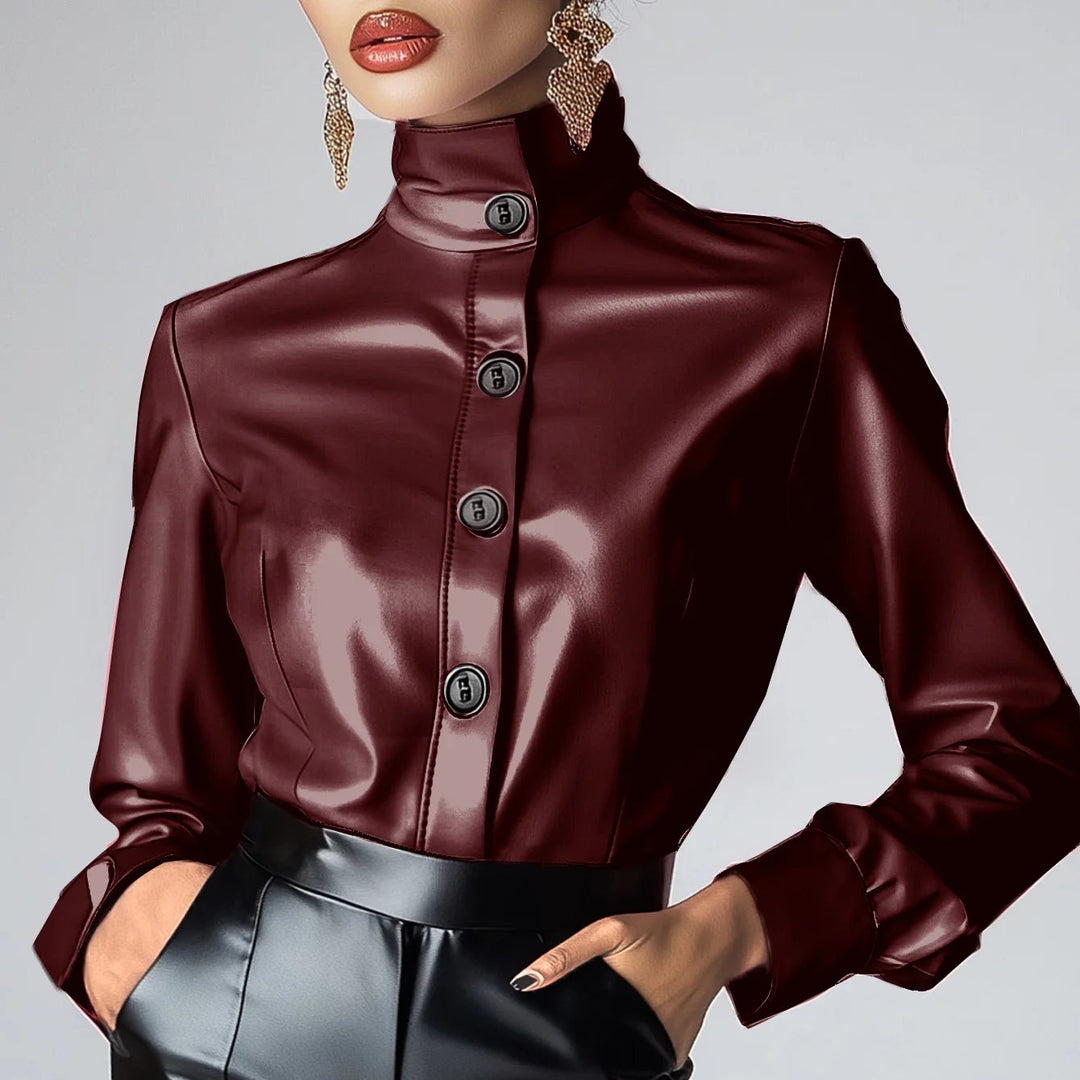 Ariana Blush Leather Jacket