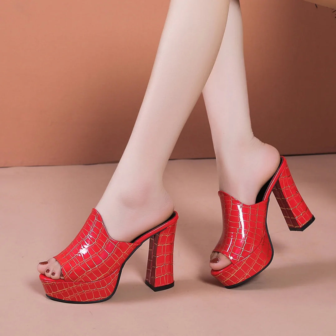 Palermo Croc Heels