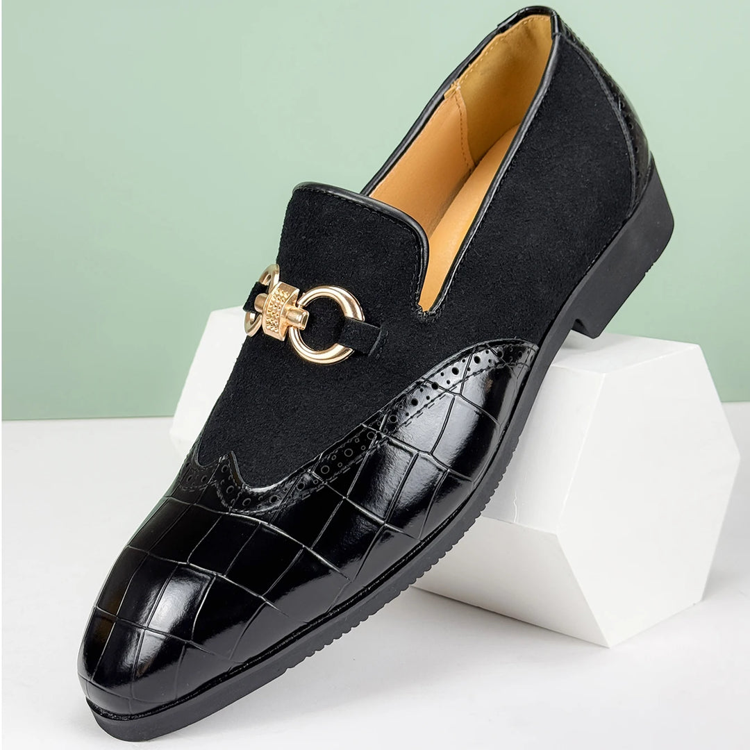 Cassiel Patent Suede Loafers