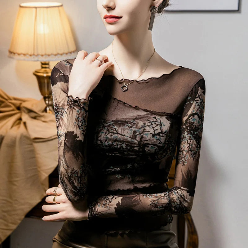 Nola Sheer Mesh Top