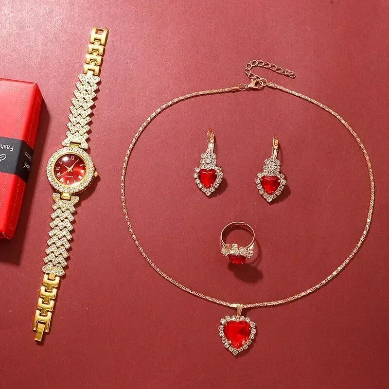 Melina Heart Watch Set