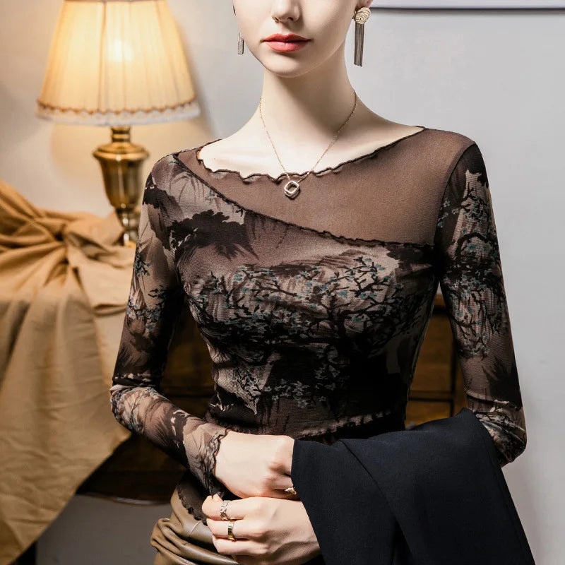 Nola Sheer Mesh Top